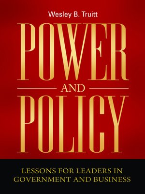 cover image of Power and Policy
